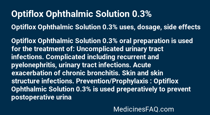 Optiflox Ophthalmic Solution 0.3%