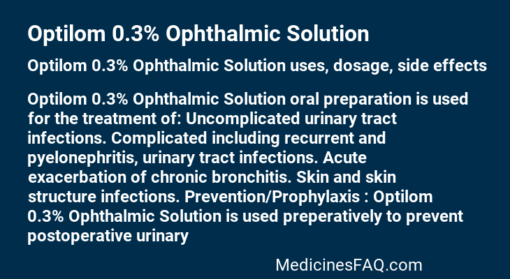 Optilom 0.3% Ophthalmic Solution