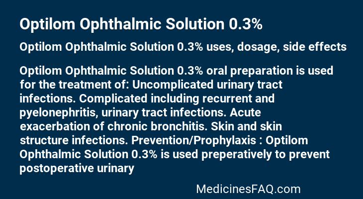 Optilom Ophthalmic Solution 0.3%