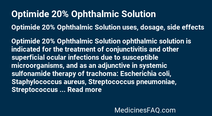 Optimide 20% Ophthalmic Solution