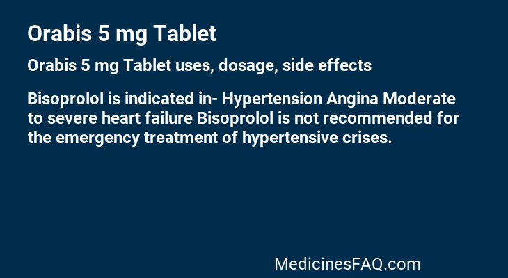 Orabis 5 mg Tablet