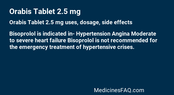 Orabis Tablet 2.5 mg