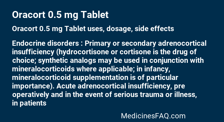 Oracort 0.5 mg Tablet