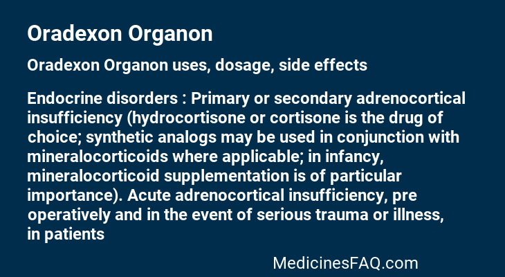 Oradexon Organon