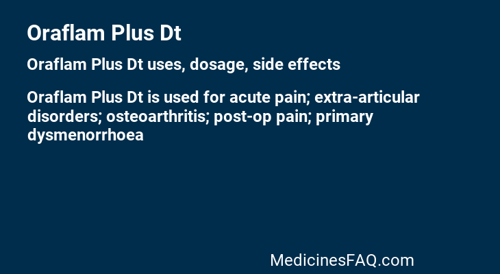 Oraflam Plus Dt