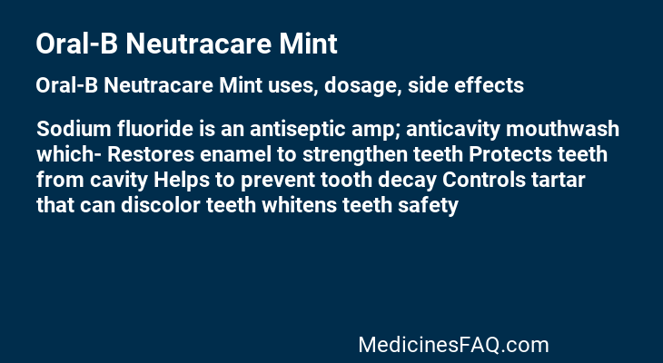 Oral-B Neutracare Mint
