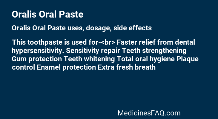 Oralis Oral Paste