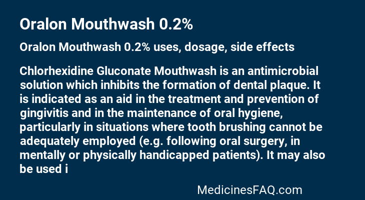 Oralon Mouthwash 0.2%