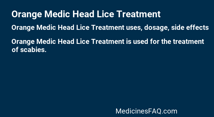 Orange Medic Head Lice Treatment