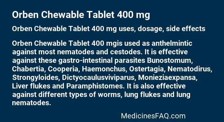 Orben Chewable Tablet 400 mg