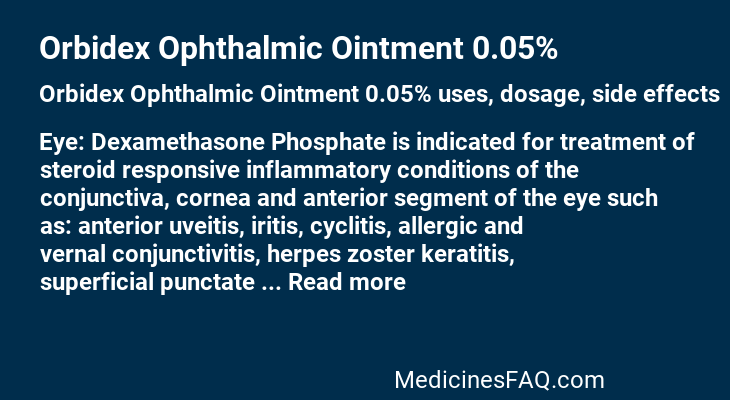 Orbidex Ophthalmic Ointment 0.05%