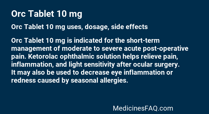 Orc Tablet 10 mg