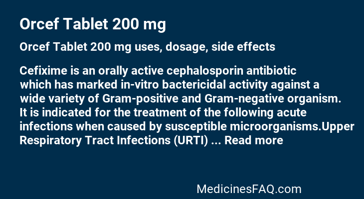 Orcef Tablet 200 mg