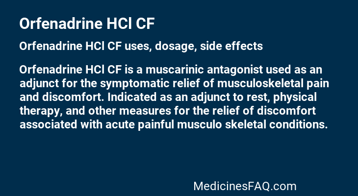 Orfenadrine HCl CF