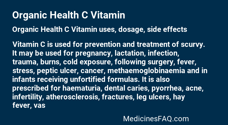 Organic Health C Vitamin