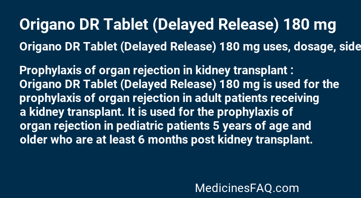 Origano DR Tablet (Delayed Release) 180 mg