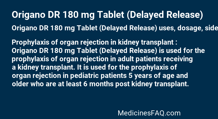 Origano DR 180 mg Tablet (Delayed Release)