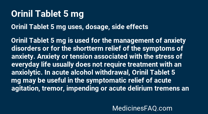 Orinil Tablet 5 mg