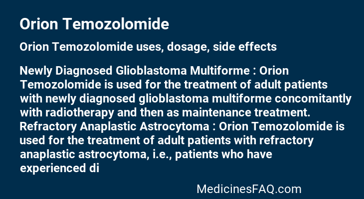 Orion Temozolomide