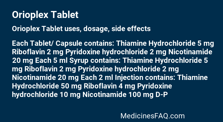 Orioplex Tablet