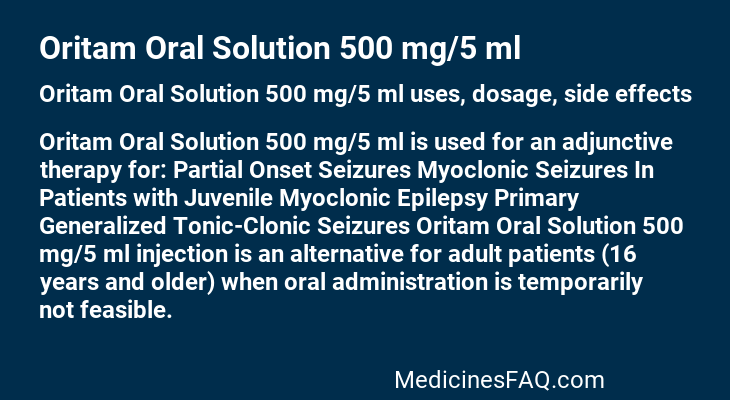 Oritam Oral Solution 500 mg/5 ml