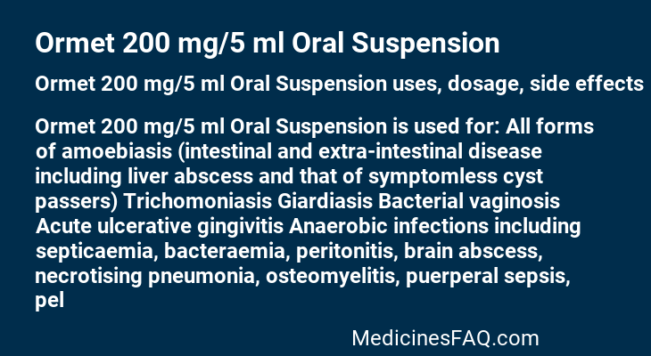 Ormet 200 mg/5 ml Oral Suspension