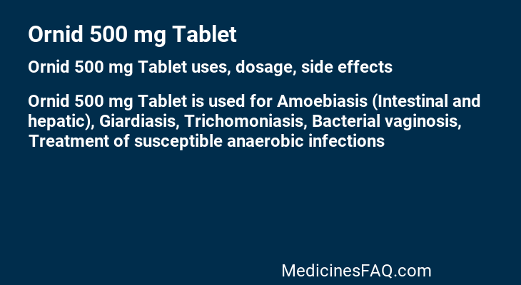 Ornid 500 mg Tablet