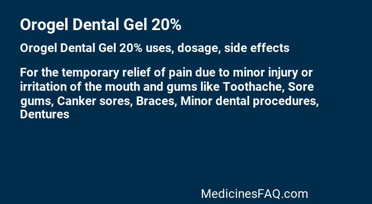 Orogel Dental Gel 20%