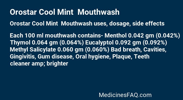 Orostar Cool Mint  Mouthwash