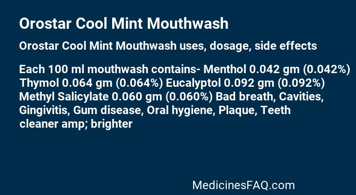 Orostar Cool Mint Mouthwash