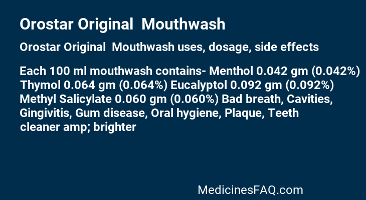 Orostar Original  Mouthwash