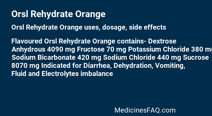 Orsl Rehydrate Orange