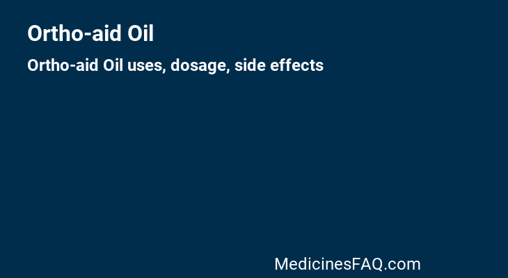 Ortho-aid Oil