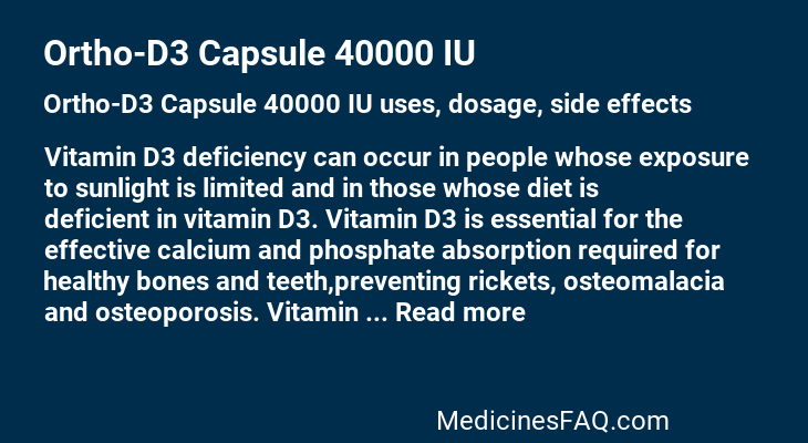 Ortho-D3 Capsule 40000 IU