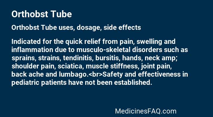 Orthobst Tube