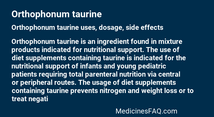 Orthophonum taurine