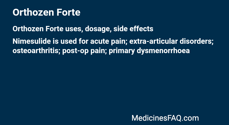 Orthozen Forte