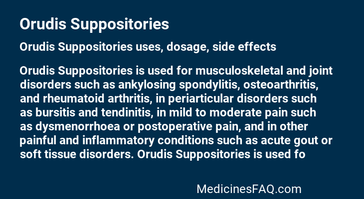 Orudis Suppositories