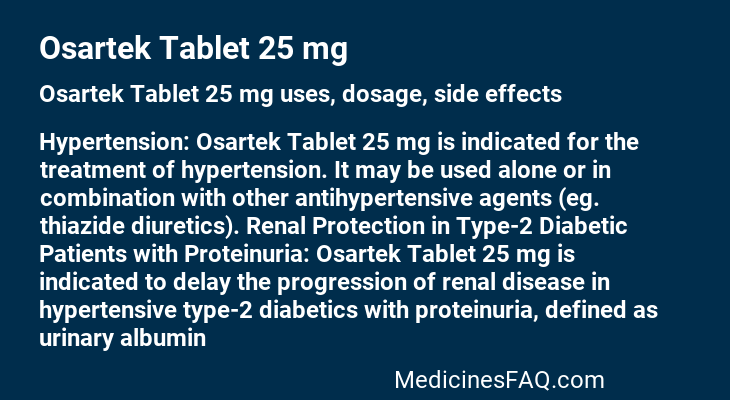 Osartek Tablet 25 mg