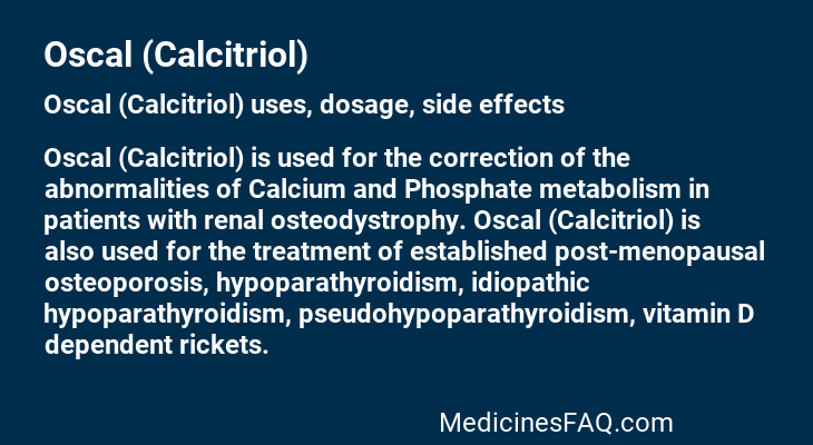 Oscal (Calcitriol)