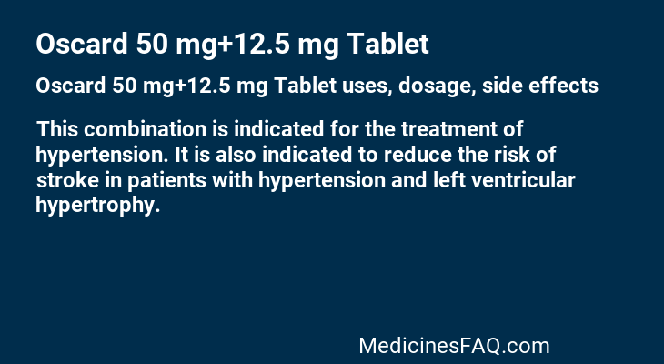 Oscard 50 mg+12.5 mg Tablet