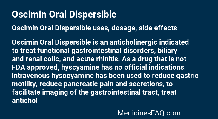 Oscimin Oral Dispersible