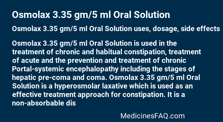 Osmolax 3.35 gm/5 ml Oral Solution