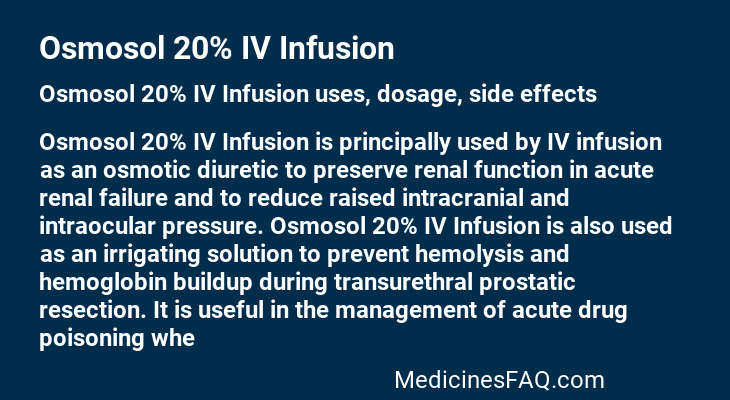 Osmosol 20% IV Infusion