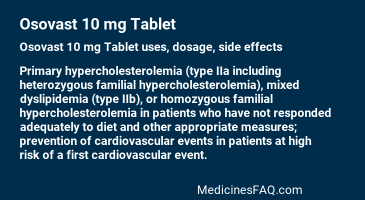 Osovast 10 mg Tablet