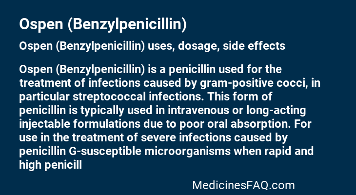 Ospen (Benzylpenicillin)
