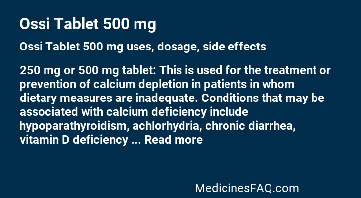 Ossi Tablet 500 mg