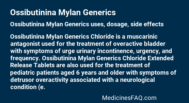 Ossibutinina Mylan Generics