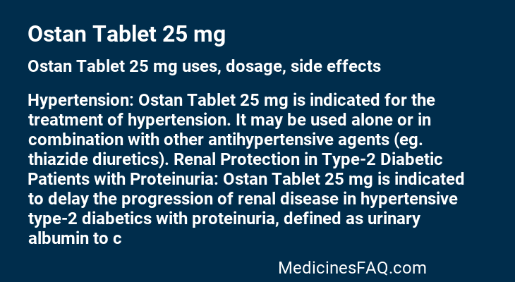 Ostan Tablet 25 mg