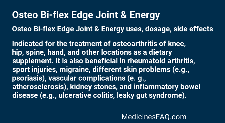 Osteo Bi-flex Edge Joint & Energy